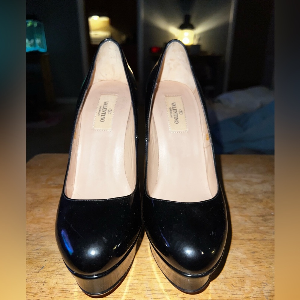 VALENTINO BLACK 6 INCH PLATFORMS